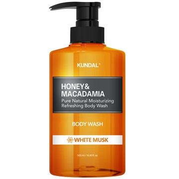 [家速配]KUNDAL蜂蜜澳洲堅果保濕沐浴露白麝香