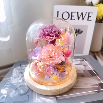 蒔漫花間—馨愛如初 永生花夜燈 母親節禮物 康乃馨 永生花