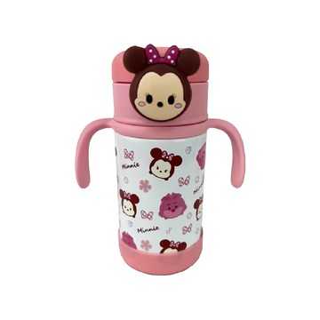 TSUM TSUM Disney系列 保溫瓶 把手款 280ml 米妮  粉色 + 白色  1個