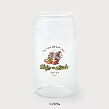 迪士尼 奇奇蒂蒂罐頭型耐熱玻璃杯460ml-共2款