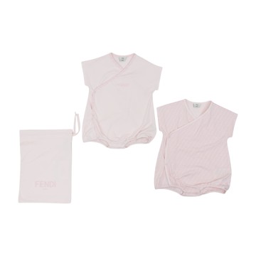 FENDI Kids 寶寶粉兩件組-包屁衣