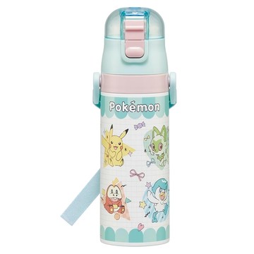 Skater 超輕量彈蓋直飲式保冷不鏽鋼水壺  精靈寶可夢 多色  470ml  1個