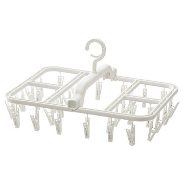 防風折疊曬襪架/內衣褲曬衣架 32夾  1個  白色