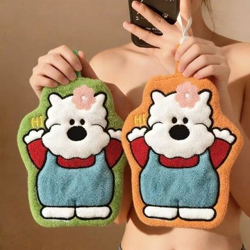 💕小紅書同款💕可愛島裏擦手巾超強吸水可掛式加厚速乾毛巾家用衛生間廚房兒童✨好物甄選