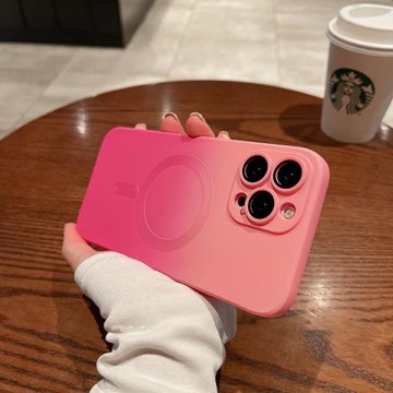 液態磁吸適用蘋果16promax手機殼硅膠iPhone15漸變液態14男女防摔新款14PM個性雙色13無線充電鏡頭膜潮16pro