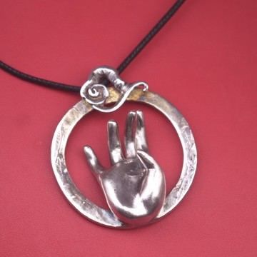 純銀佛手雕塑掛墜