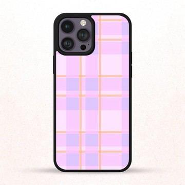 復古粉紅格紋 19 iPhone 手機殼 三星手機殼