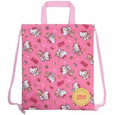 ハローキティ サンリオ キャラクター キルト ナップサック 体操服かばん ローズピンク 新入学 プレゼント 男の子 女の子 ギフト バレンタイン