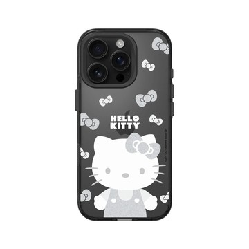 iPhone 16 Pro Clear (相機按鈕) 酷墨灰 - 三麗鷗-Hello Kitty - 簡約系列-灰白造型