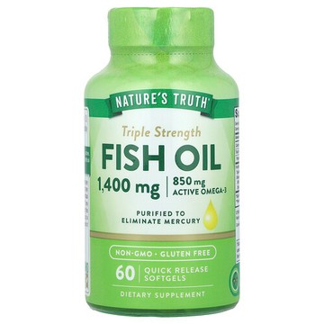 Nature's Truth, 魚油，三倍功效，1400 毫克，60 粒速釋軟膠囊