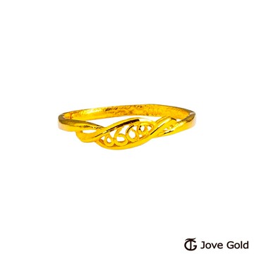 【JoveGold漾金飾】夏日浪花黃金戒指