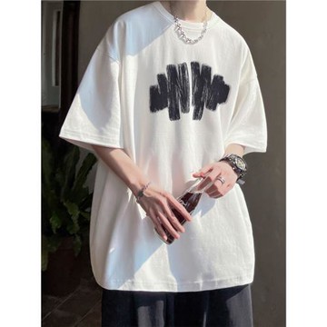 t恤短袖男款夏季2024新款重磅純棉oversize寬松潮牌潮流男生半袖