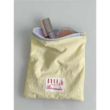 FINEDAY芋泥蛋黃化妝包韓國小眾冰淇淋色系簡約收納包便攜洗漱包