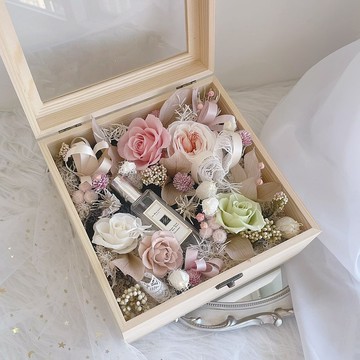 【永生花盒設計】禮物盒 花藝禮盒 乾燥花 時光寶盒 不凋花盒