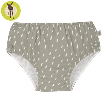 德國Lassig-嬰幼兒抗UV成長型游泳尿布褲-橄欖雨點