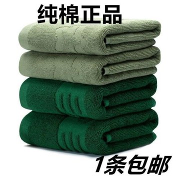 正品枕巾單人軍綠色單位軍訓學生枕巾加厚深綠草綠藍色枕頭巾