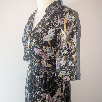 【PANGCHI 龐吉】水墨風印花100%絲質洋裝(2318238/92)