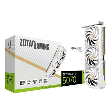 ZOTAC 索泰 RTX 5070 AMP White Edition 顯示卡+技嘉 GP-UD750GM PG5 ICE 電源供應器