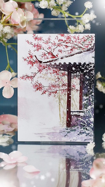 人間好時節 季節の景色 雰囲気 水彩 PET 和紙膠帶 10米卷 巨畫幅