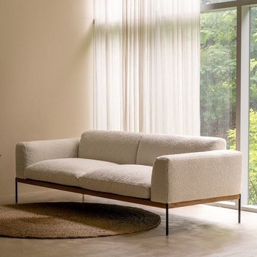 免運 附發票 日式侘寂風布藝沙發客廳小戶型北歐極簡網紅實木沙發設計師款雙人S029