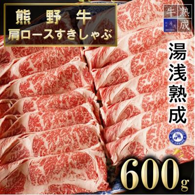 ふるさと納税 湯浅町 湯浅熟成　熊野牛肩ロースすきしゃぶ　600g