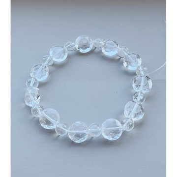 ☆星空燦爛水晶☆E97.大衛星白水晶彈力繩款