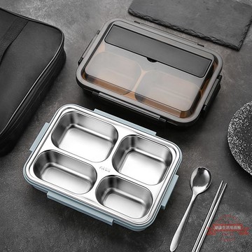 小學生飯盒男孩便當食堂大容量分隔型上班族午餐盒保溫304不銹鋼