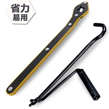 剪式千斤頂省力手搖搖桿省力扳手棘輪扳手車載通用搖把搖手四口。