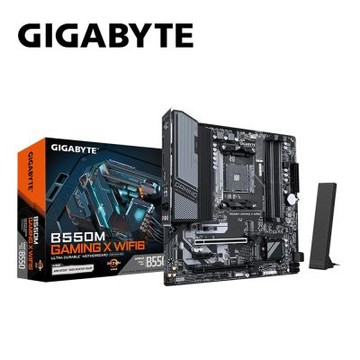 技嘉 B550M GAMING X WIFI6 主機板+海盜 D4 16G*2/3600 RGB RS 黑 復仇者 記憶體