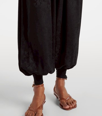Chloé Silk jacquard wide-leg pants