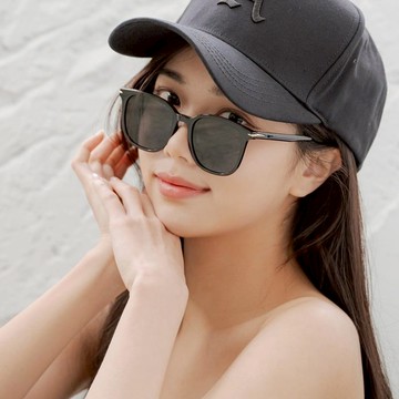 獨特時尚月泉黑TR90寶麗來偏光墨鏡/UV400太陽眼鏡 月泉黑