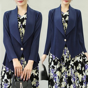 [KEITH-WILL]秋冬現貨新品-三宅風格皺褶風琴西裝外套(設計師款/褶衣/雪紡)