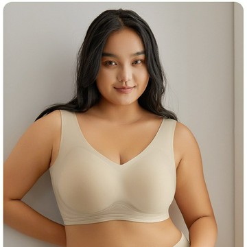 【大胸顯小無痕】大碼內衣套裝 無鋼圈內衣 運動背心 薄款內衣 舒適內衣 無痕設計 大胸顯小 薄款透氣 胖妹妹專屬 夏季清涼運動