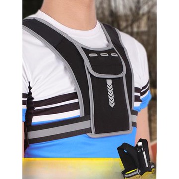 越野跑步反光背心包登山軟包貼身健身水壺后背包戶外運動手機胸包