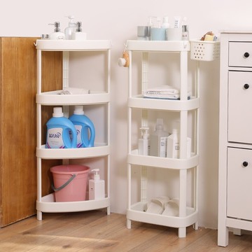 衛生間多功能置物架三角架放東西的廚房塑料收納架貨架落地多層