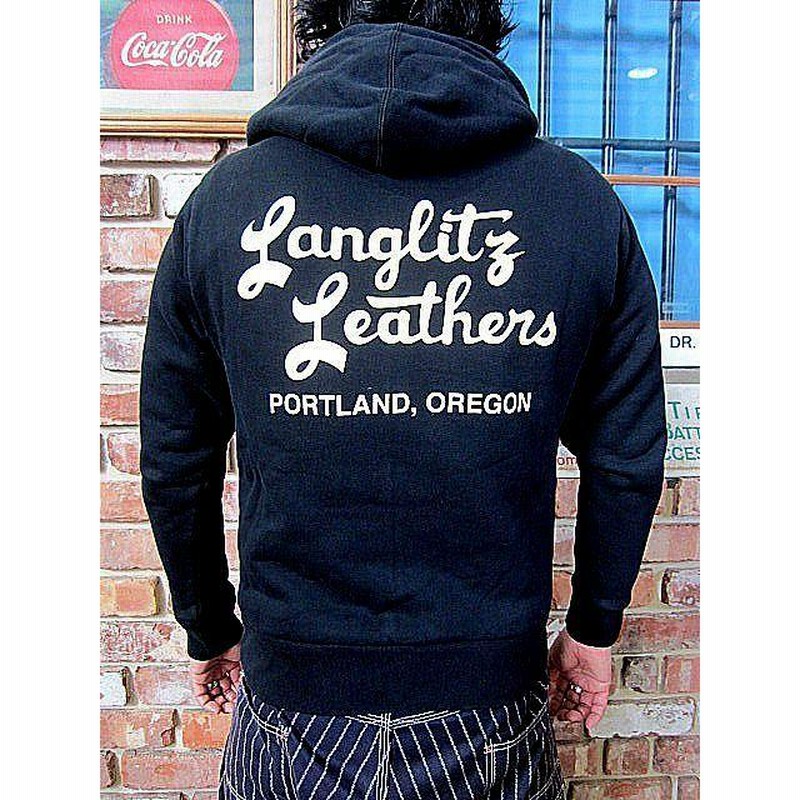 ラングリッツレザー パーカー Langlitz Leathers Hooded Zip Sweat