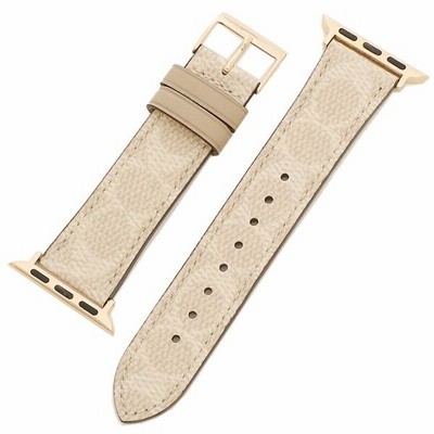 【返品OK】コーチ 時計用ベルト レディース アップルウォッチ 交換バンド 替えベルト 38mm 40mm 対応 ベージュ COACH 14700059 キャンバス
