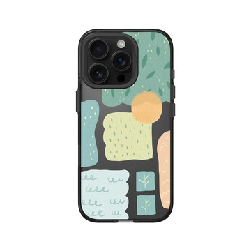 iPhone 16 Pro Clear (相機按鈕) 酷墨灰 - 花花草草 / Flowers & Plants - 森林幾何