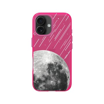 iPhone 16 Clear 粉漾桃 - Classics - 星際風-月球流星雨