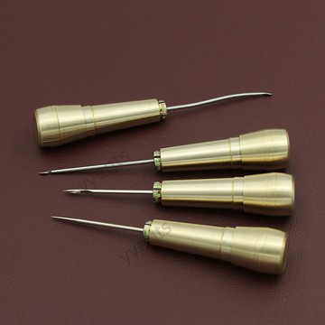 熱銷好物 銅錐子上鞋錐修鞋底手工上線直孔銅套裝縫補鞋子工具鉤針打孔針 10・20