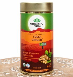 トゥルシーティ ジンジャー TULSI GINGER(100g)    ハーブ ハーブティー ティーバッグ India(オーガニックインディア)