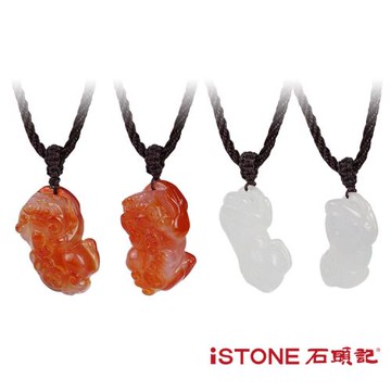 │石頭記│玉髓貔貅項鍊│極致招財│2材質選│超值套組1公+1母│