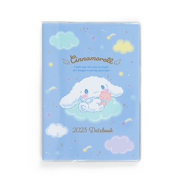 【震撼精品百貨】2023年 掛曆/年曆/手帳~日本SANRIO三麗鷗~大耳狗 2023 B6行事曆手帳本(藍雲朵)*20509