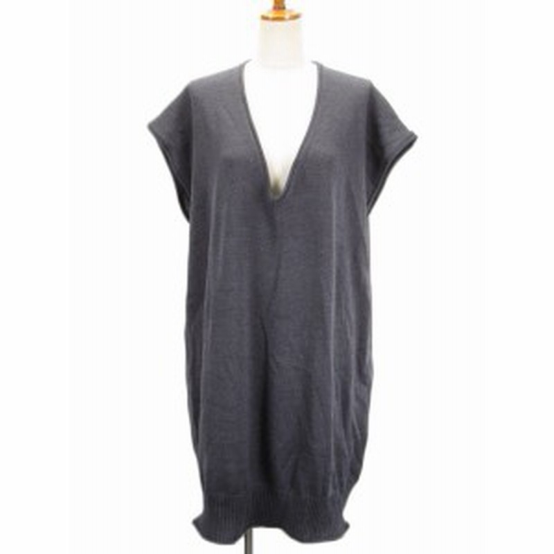 中古 シロップ Syrup フェリシモ ワンピース ニット Vネック フレンチスリーブ 3l グレー レディース 通販 Lineポイント最大1 0 Get Lineショッピング