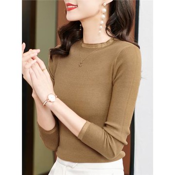 秋冬季媽媽t恤內搭外穿修身毛衣