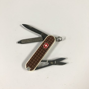 ［沐沐屋］victorinox 維氏 經典七用 限量印花 巧克力 0.6223