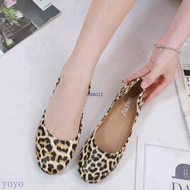 新しいコレクション [一時お値下げ]レオパード柄フラットシューズ 25.5