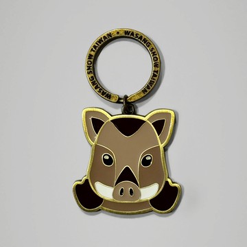 【森林動物系列】Q山豬金屬鑰匙圈