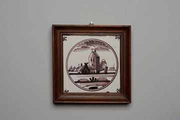 荷蘭手繪修道院瓷磚掛飾 / 代爾夫特/台夫特/歐洲古董/復古青花瓷