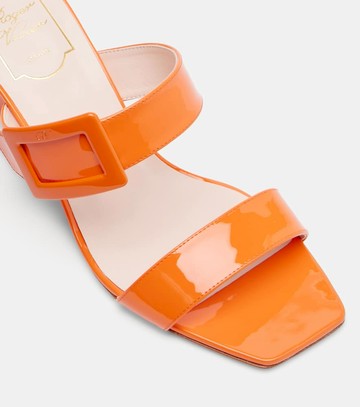 Roger Vivier Belle Vivier 60 patent leather wedge mules